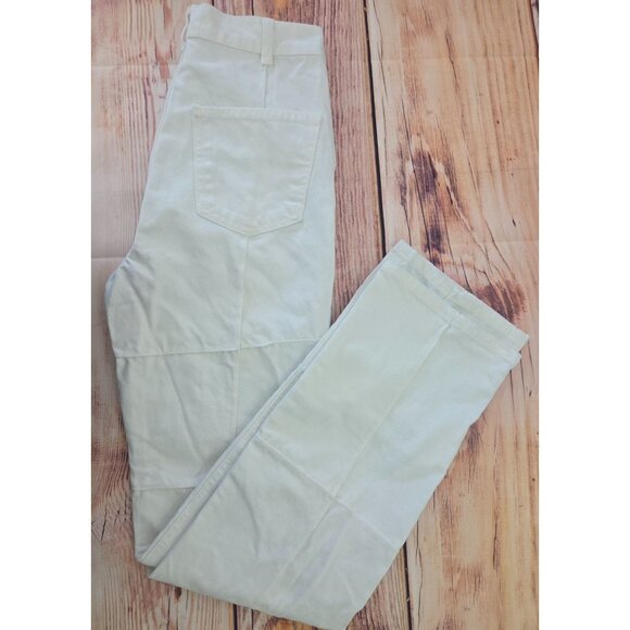 Zara Womens Ivory Cotton Relaxed Jeans 24 (26x30.75) New without Tags NWOT - Picture 4 of 9